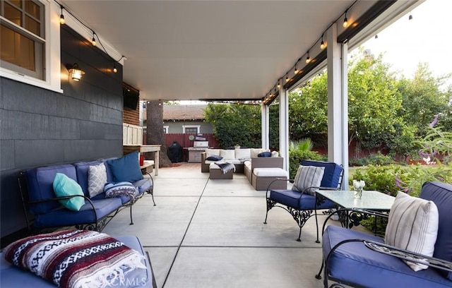 view of patio / terrace with outdoor lounge area