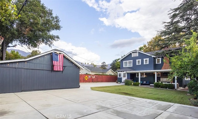 exterior space featuring a yard