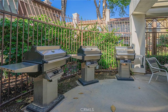 view of patio / terrace featuring grilling area