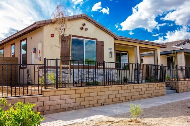 view of front of home with a porch