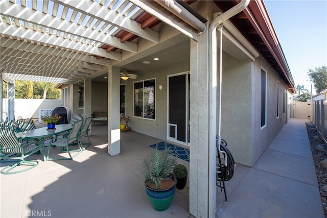 view of patio / terrace with a pergola