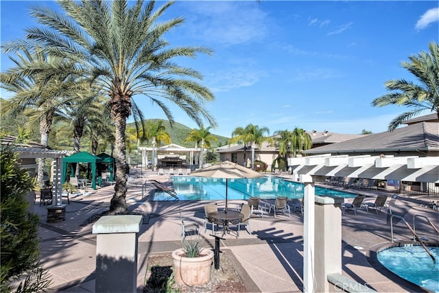 view of pool with a patio