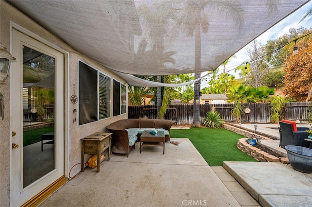 view of patio / terrace with an outdoor hangout area