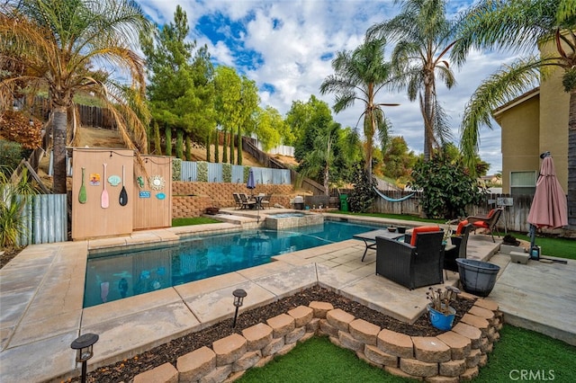 view of pool with a patio area