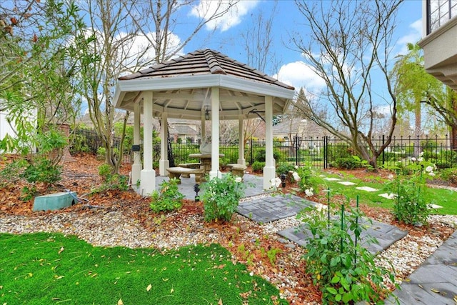 view of yard featuring a gazebo