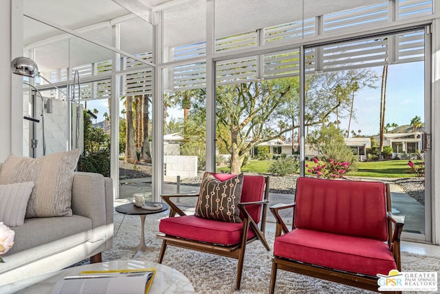 sunroom / solarium with a healthy amount of sunlight