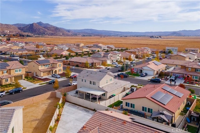 bird's eye view featuring a mountain view