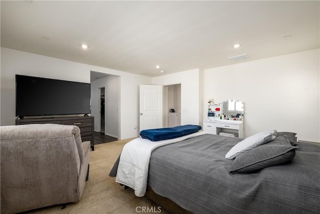 view of carpeted bedroom