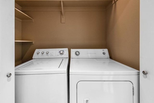 laundry area featuring washer and dryer