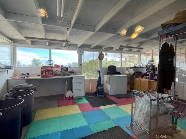 interior space featuring washer / dryer