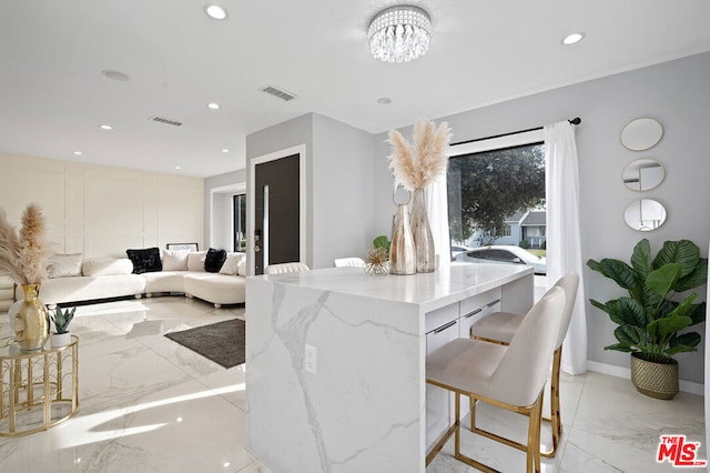 dining room with an inviting chandelier