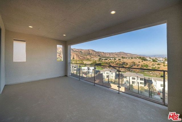 balcony with a mountain view