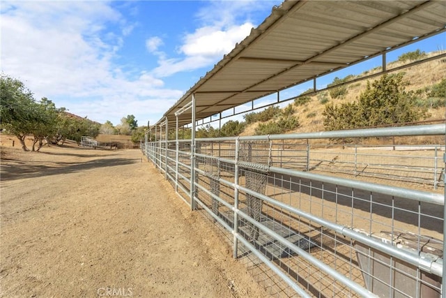 6535 Juniper Crest Rd, Agua Dulce, CA 91390 - horse barn featuring a view of countryside