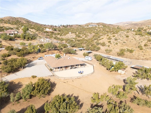 6535 Juniper Crest Rd, Agua Dulce, CA 91390 - view from above of property featuring a mountain backdrop and a desert landscape