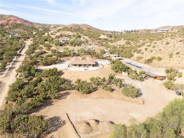 bird's eye view featuring a mountain view