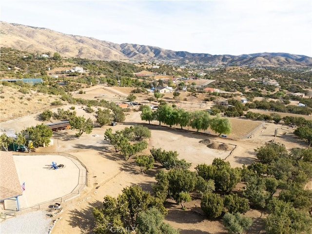 bird's eye view featuring a mountain view