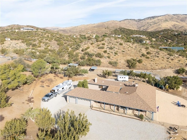 aerial view featuring a mountain view