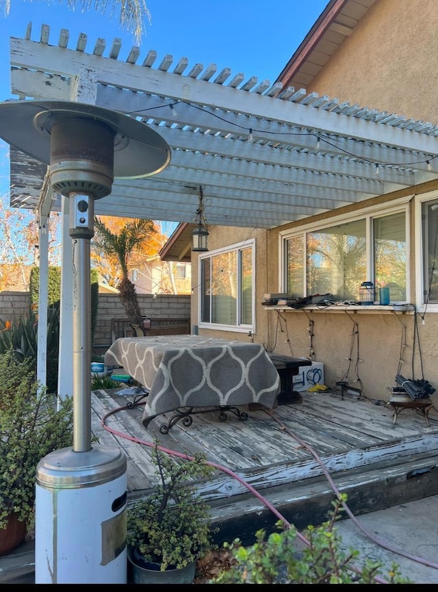 view of patio with a deck