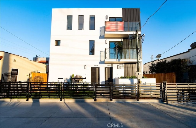 contemporary house with a balcony