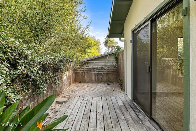 view of wooden deck