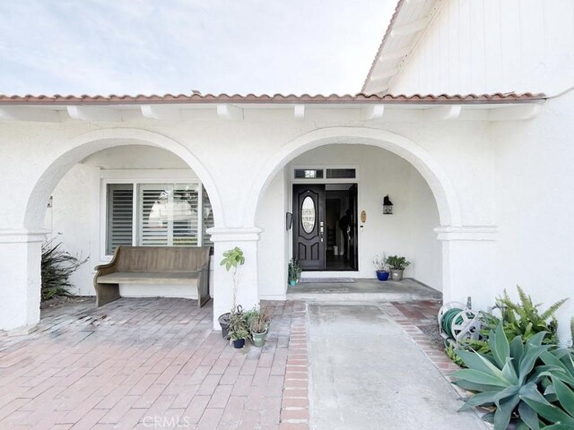 view of doorway to property