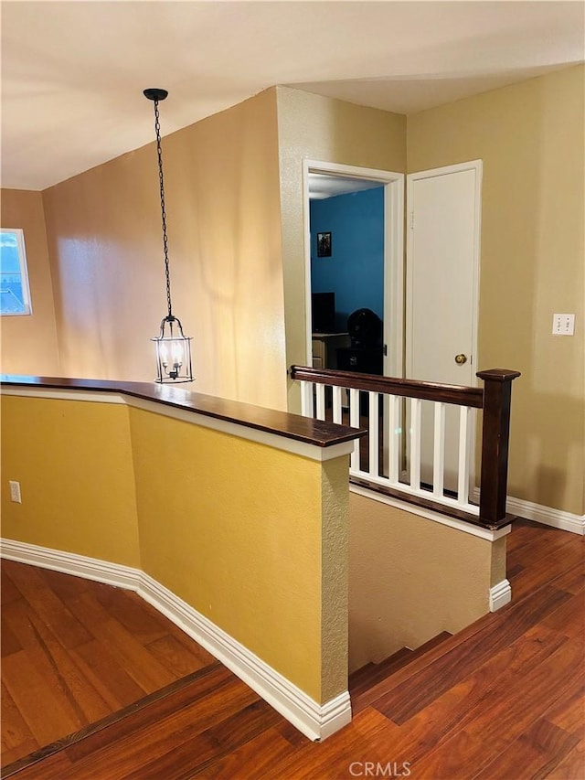 interior space with hardwood / wood-style floors