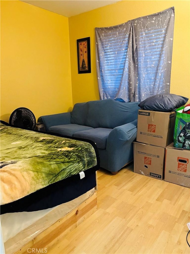 bedroom featuring light hardwood / wood-style floors