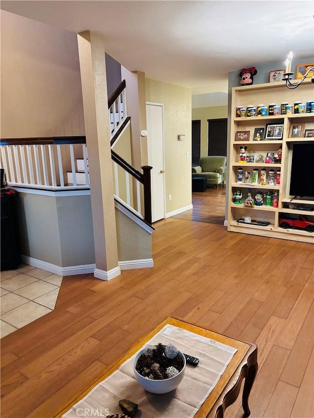 interior space with wood-type flooring