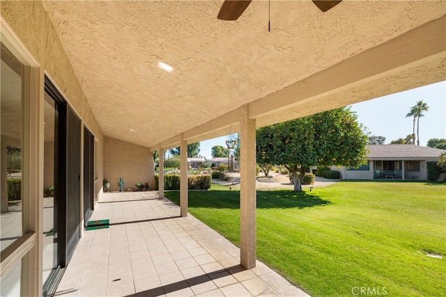 view of patio / terrace with ceiling fan