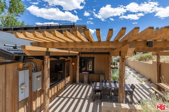 view of patio / terrace with a pergola