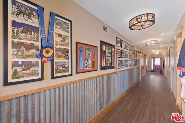 hall featuring hardwood / wood-style floors