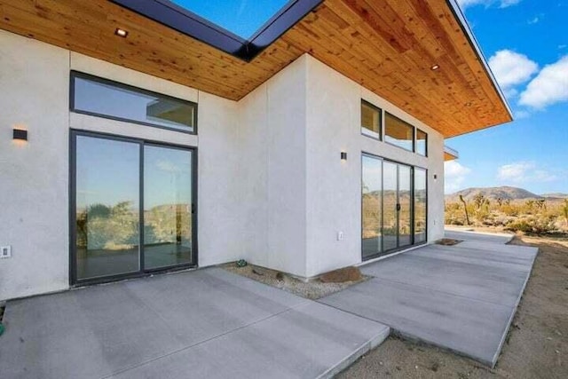 exterior space with a mountain view