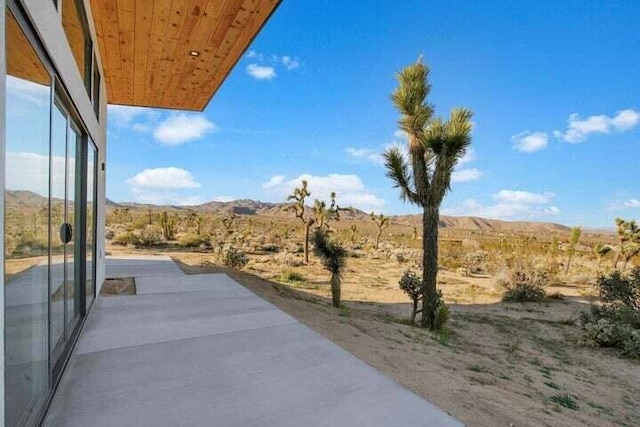 view of community featuring a mountain view