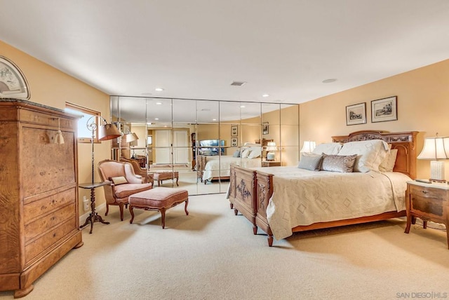 view of carpeted bedroom