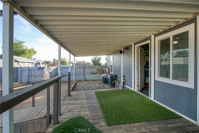 exterior space with a deck