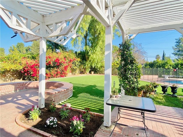 view of patio / terrace with a pergola