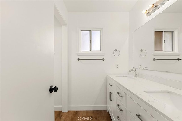 5690 Paradise Ave, Paradise, CA 95969 - full bathroom featuring double vanity and wood finished floors