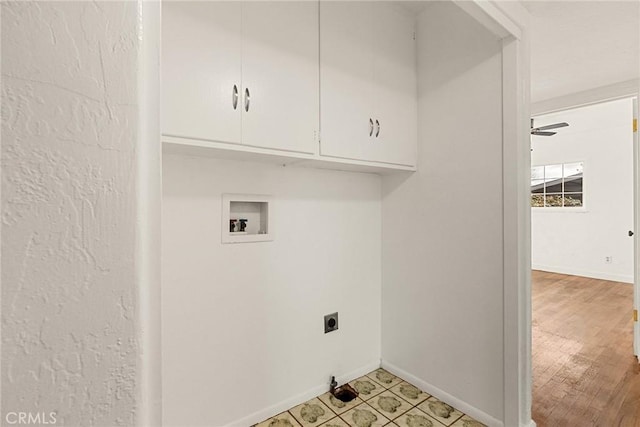 5690 Paradise Ave, Paradise, CA 95969 - washroom featuring hookup for an electric dryer, cabinet space, and hookup for a washing machine