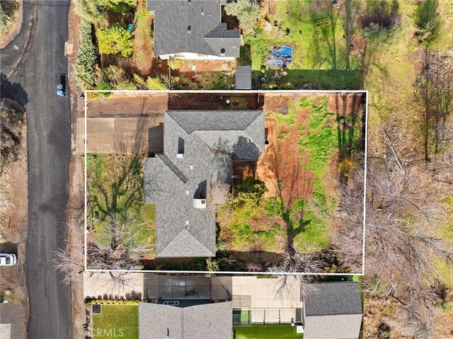 5690 Paradise Ave, Paradise, CA 95969 - aerial view of property and surrounding area featuring property parcel outlined