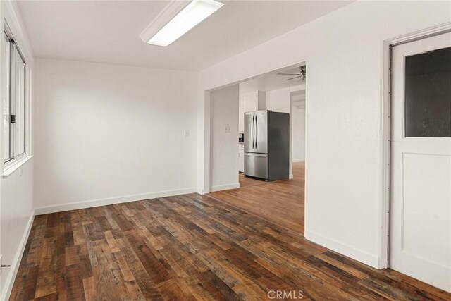 5690 Paradise Ave, Paradise, CA 95969 - spare room with dark wood-style floors, baseboards, and a ceiling fan