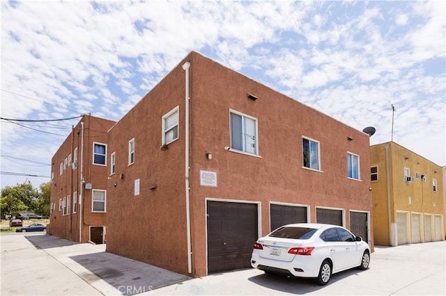 view of property featuring a garage