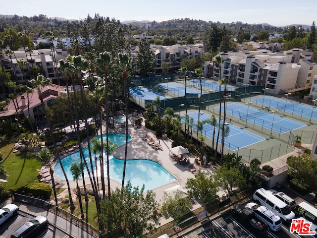 birds eye view of property