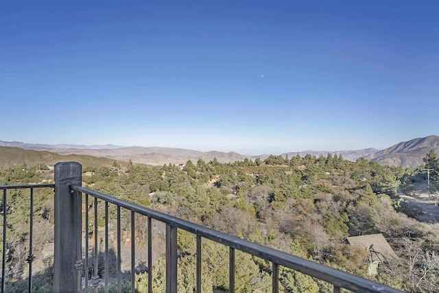 balcony with a mountain view