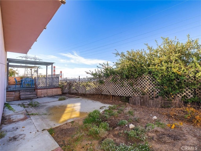 view of yard featuring a patio