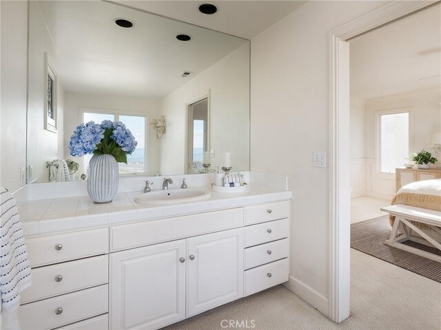 bathroom featuring vanity