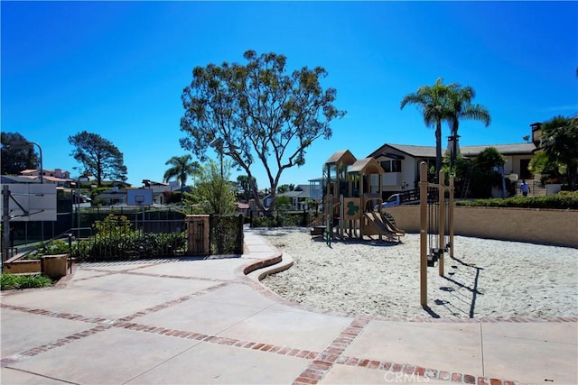 community playground with a residential view