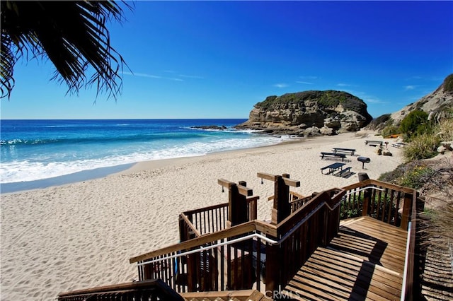 water view with a beach view