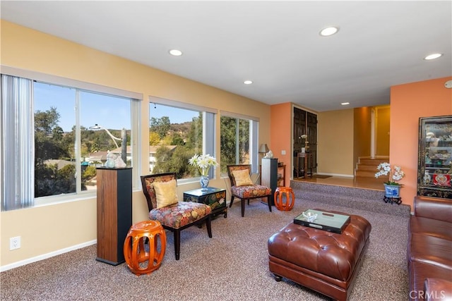 view of carpeted living room