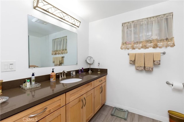 2541 Sleepy Hollow Dr, Glendale, CA 91206 - bathroom with vanity and wood finished floors