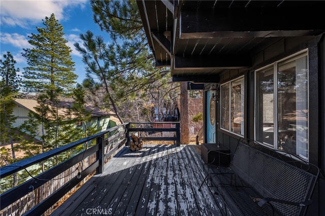 view of wooden deck